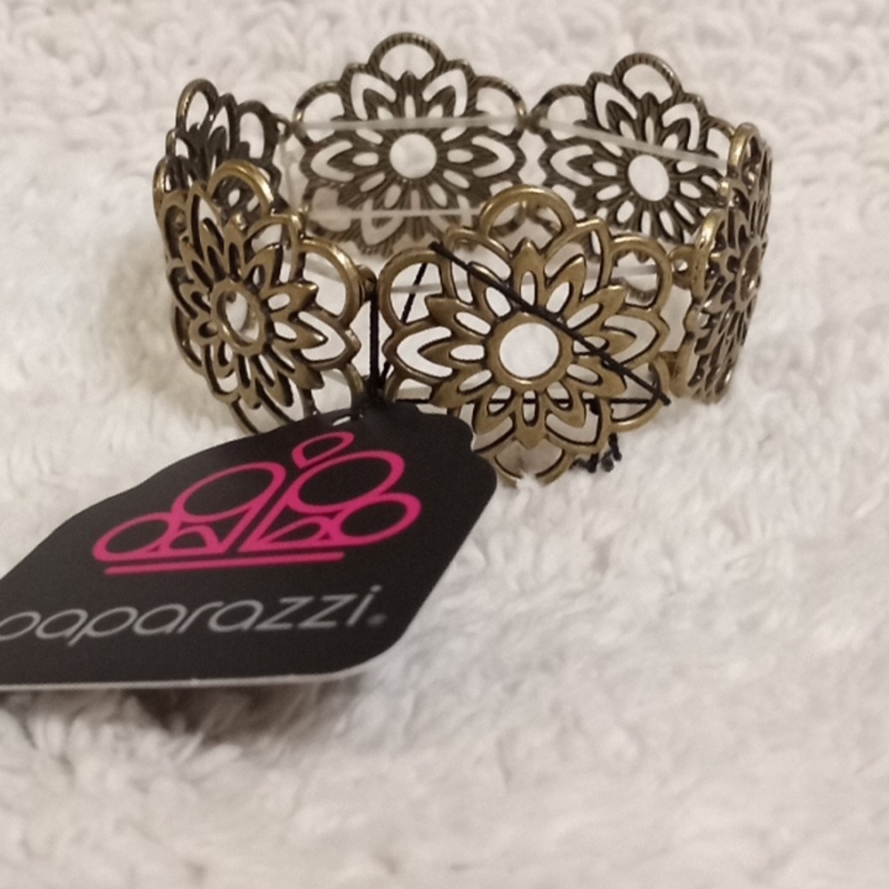 Baroque Bouquet Brass Bracelet